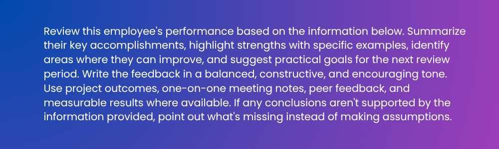 Conduct Performance Reviews