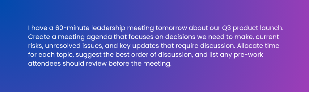Create Meeting Agendas