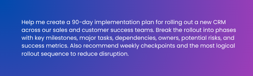 Develop Project Plans