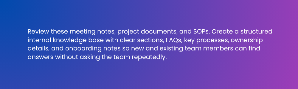 Knowledge and Documentation Framework