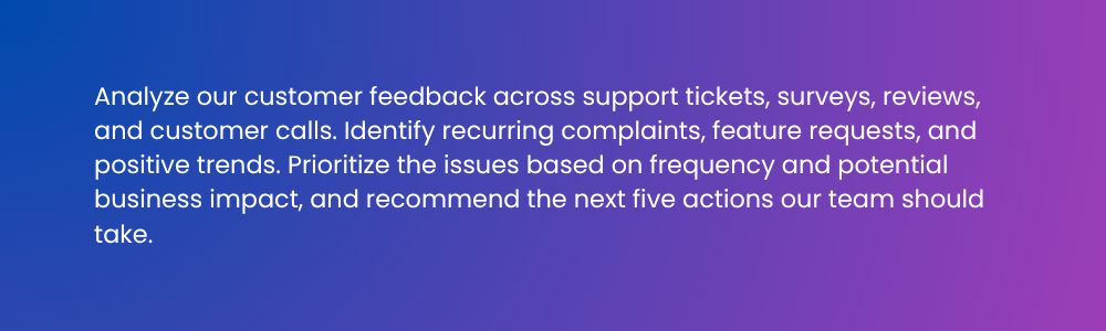 Look at Customer Feedback