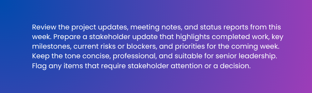 Prepare Stakeholder Updates